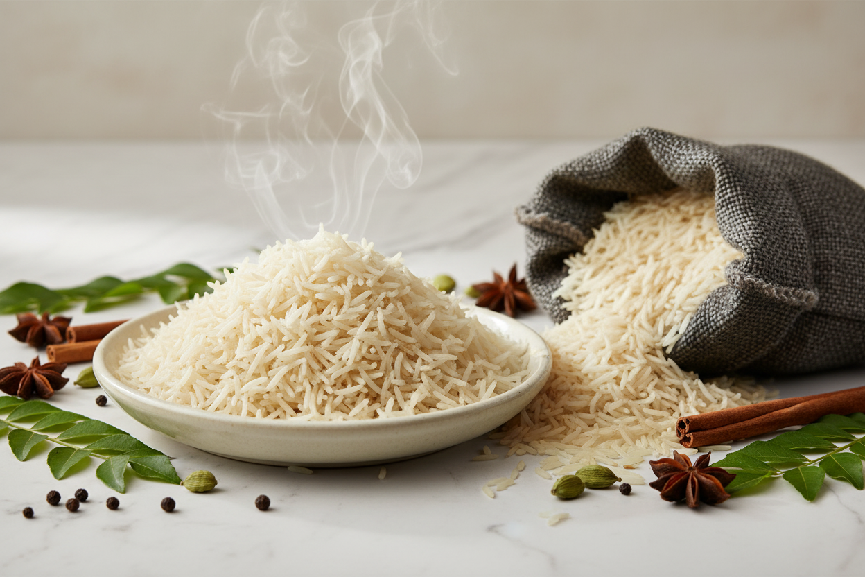 Basmati Rice - 45° Angle Shot