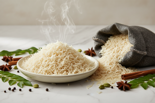 Basmati Rice - 45° Angle Shot