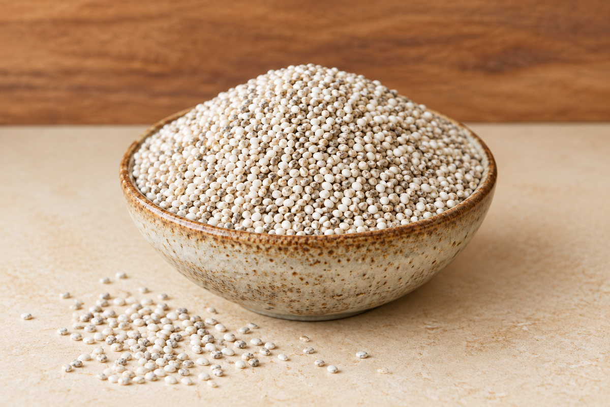 Landscape white chia seeds product image